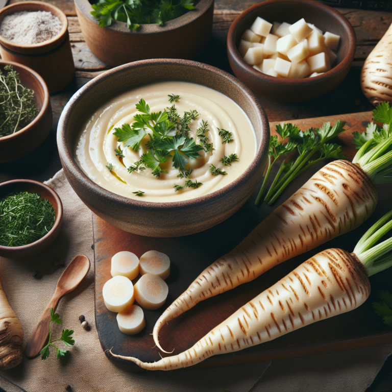 Vegan Creamy Celery Root and Parsnip Soup Recipe